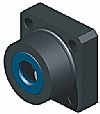Flänslager för d=16 mm